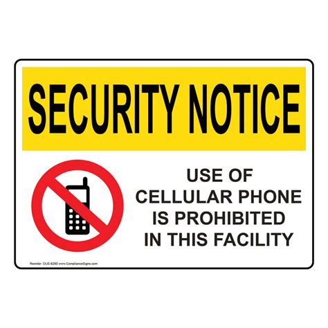 Osha Notice No Cell Phone During Appointment Spanish Sign Ons 9548