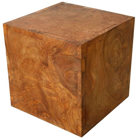 Vintage Solid Burl Wood Cube At 1stdibs Wood Solid Burl Cube Solid Cube