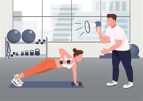Fitness instructor service 1632826 Vector Art at Vecteezy