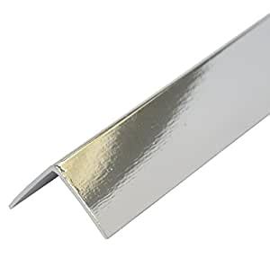 This chrome trim accessory clips onto our 90mm downlight. Chrome 25mm Angle Trim - 2.6m Silver Angle (Pack of 4 ...