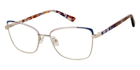 Ann Taylor™ At107 C02 53 Gold Lilac Navy Eyeglasses