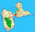 GUADELOUPE - GEOGRAPHICAL MAPS OF GUADELOUPE