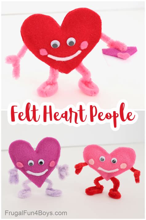 Felt Hearts Valentine Craft For Kids Frugal Fun For Boys And Girls