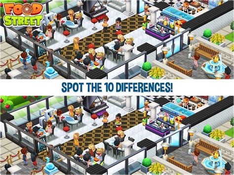 Can You Spot The 10 Differences Food Street Picture Puzzles Street