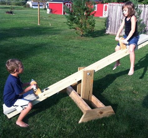 Diy Ana White Teeter Totter Seesaw From Scrap Wood Diy Outdoor Toys