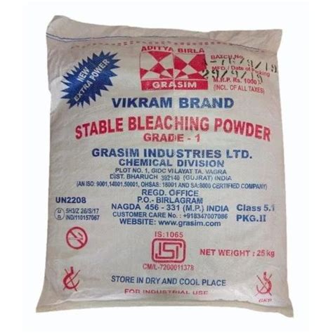 25 Kg Vikram Bleaching Powder At 480 Bag Bleaching Agent In