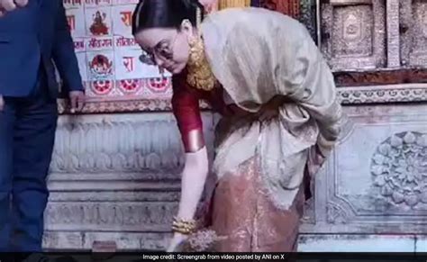 Kangana Ranaut Ayodhya Ram Temple Video Actor Kangana Ranaut Cleans