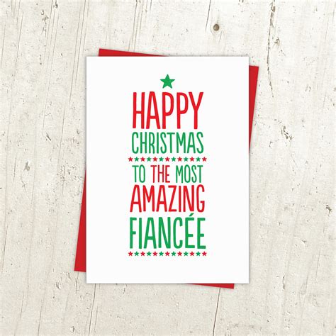 Amazing Christmas Fiancée Card A Is For Alphabet