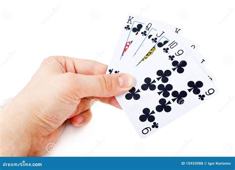 Mans Hand Holding Playing Cards Royalty Free Stock Photos Image