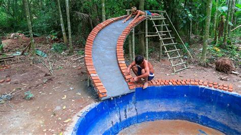 With the passage of time the above ground pool slide has become so popular in the entertainment world. Build water slide swimming pool underground - YouTube