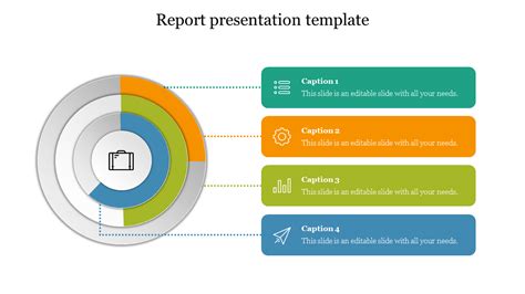 Simple Report Presentation Template Free Slide Design