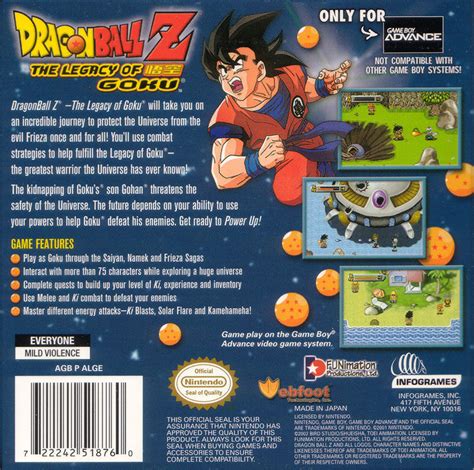 Maybe you would like to learn more about one of these? Dragon Ball Z: The Legacy of Goku (2002) Game Boy Advance ...