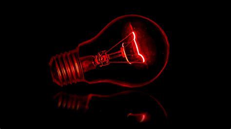 Red Light Bulb With Black Background 4k 5k Hd Red Aesthetic Wallpapers