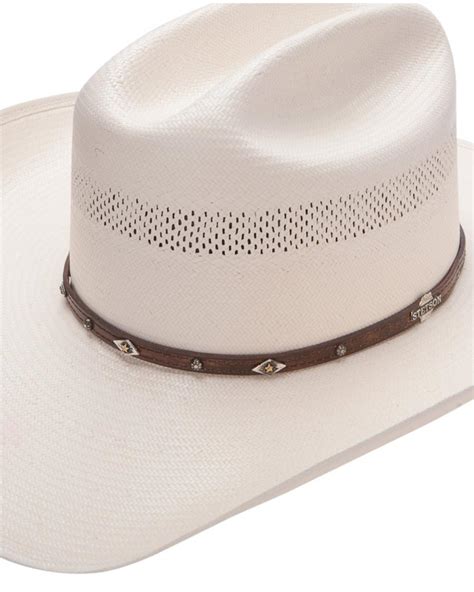 Mens Stetson Lobo 10x Straw Cowboy Hat Natural Stetson Mens Hats