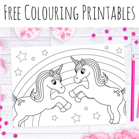 Coloring, the act of adding color to the pages of a coloring book; FREE Unicorn Colouring Sheets — Doodle and Stitch