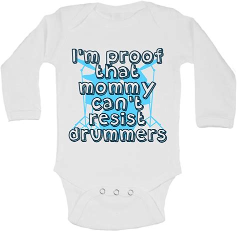 Im Proof That Mom Cant Resist Drummers Funny Band Onesie