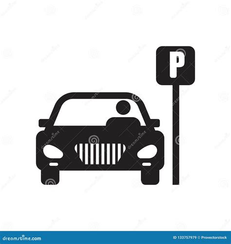 Parking Icon Vector Sign And Symbol Isolated On White Background