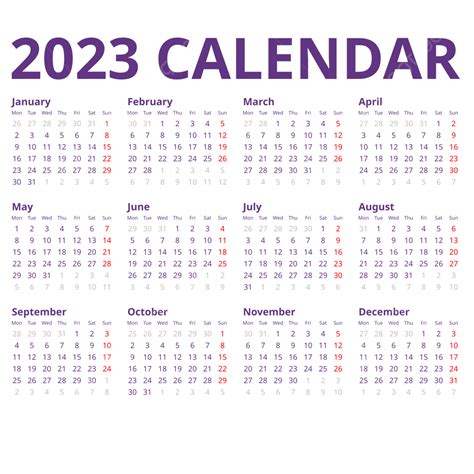 Minimalistischer Einfacher Lila Kalender 2023 Kalender 2023 Kalender