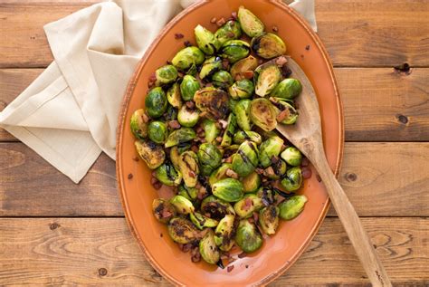 Trim brussels sprouts if needed and cut in quarters lengthwise. Brussels Sprouts with Pancetta and Balsamic Vinegar - Rachael Ray's non profit organization, Yum-o!