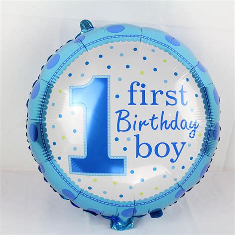 Simply the best way to having a perfect click for your loved one. 18 1st Birthday Boy Foil Balloon Beautiful Polka Design ...