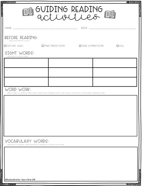 Guided Reading Activities Freebie Guided Reading Activities Guided