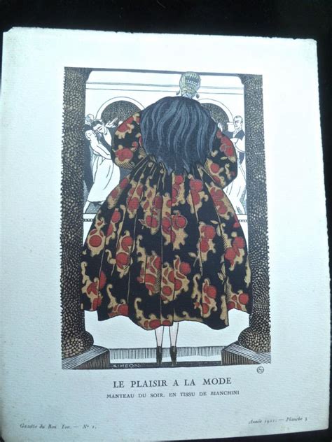Gazette Du Bon Ton Original Pochoir 1921 Le Plaisir A La Mode Fernand