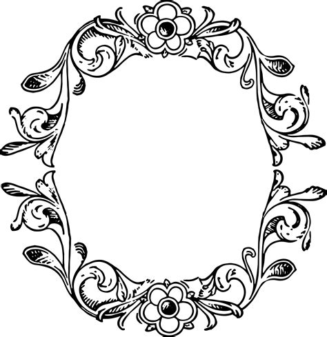 Flower Borders Black And White Free Download On Clipartmag