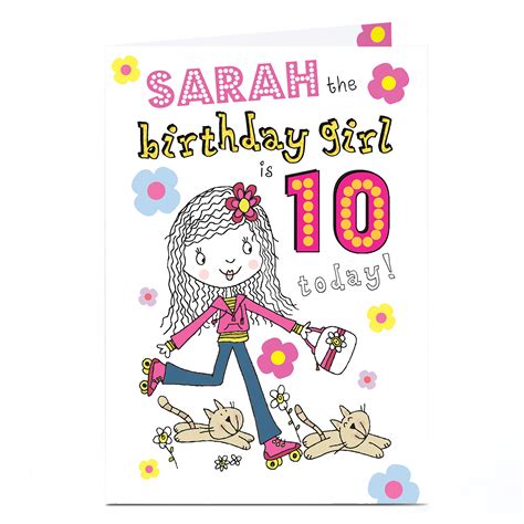 Buy Personalised 10th Birthday Card Birthday Girl For Gbp 179 Card
