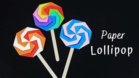 Diy Paper Lollipop Candy Origami Lollipop Paper Crafts For School