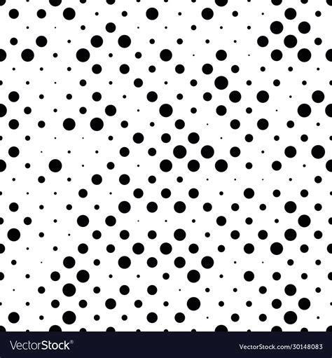 Seamless Polka Dot Pattern Black Dots In Random Vector Image