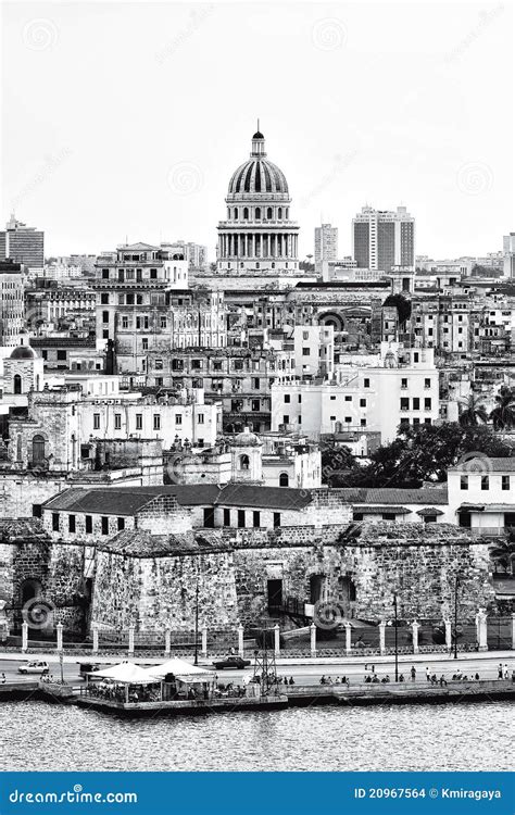 Black And White Image Of Havana Stock Photo Image Of Historic Havana