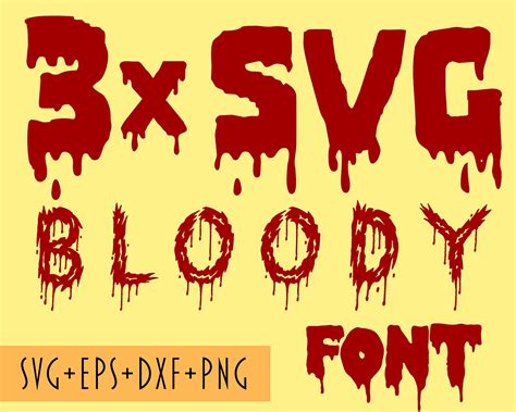 Download Halloween Bloody SVG Fonts Digital Download - XeirePrint