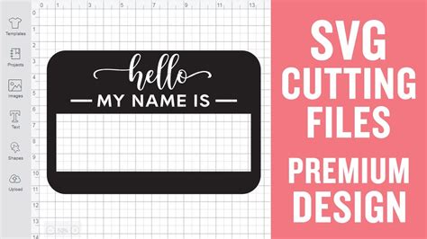 hello my name is svg cutting files for cricut silhouette premium cut svg youtube