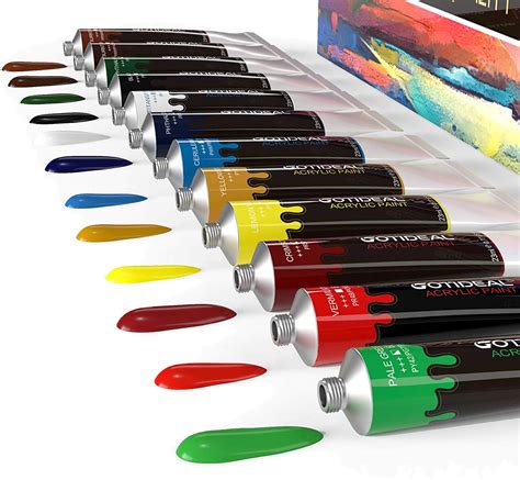 12-9.5ml Colors Acrylic Paint Set - Crown Office Supplies