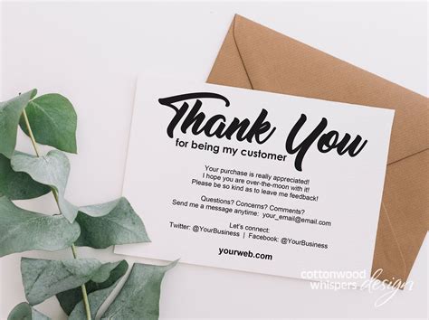 INSTANT Reseller Thank You Cards Editable PDF Purchase Thank Etsy 日本