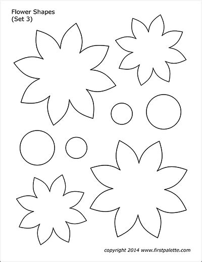 Flower Patterns To Cut Out For Kids
