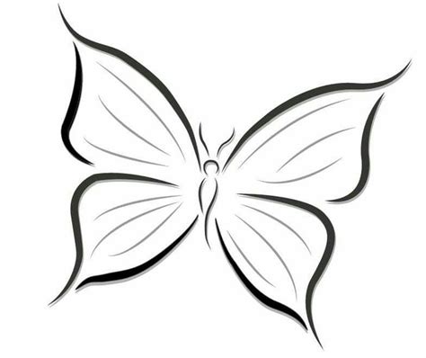 Butterfly Drawing Outline Easy Butterfly Sketch