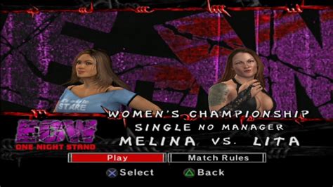 Wwe Smackdown Vs Raw Melina Vs Lita Women S Championship Youtube