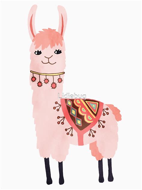 Cute Llama Sticker T Shirt By Lidiebug Redbubble