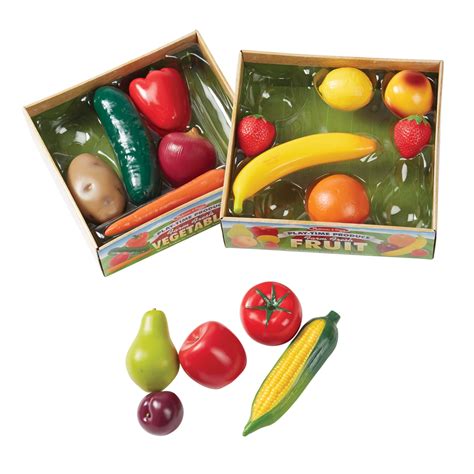 Melissa And Doug Play Time Produce Fruit 9 Pcs And Vegetables 7 Pcs