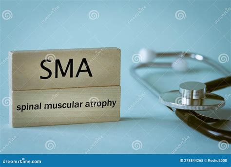 Sma Rare Disease Abbreviation Spinal Muscular Atrophy Written On Wooden