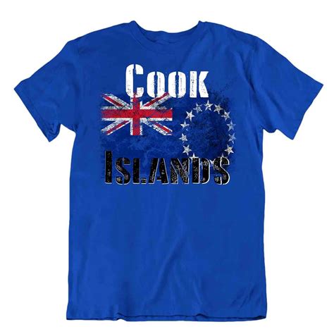 Cook Islands Ensign Flag Tshirt T Shirt Tee Top City Map Peaceful