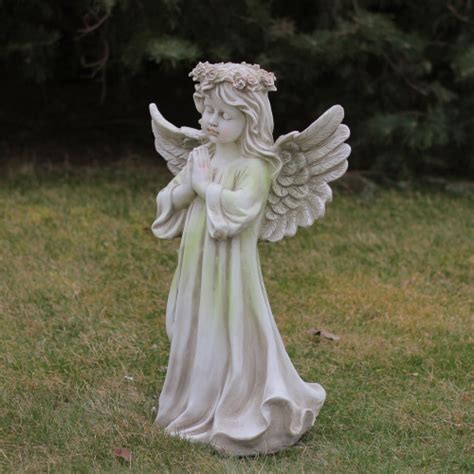 27 Angel Kneeling In Prayer Outdoor Patio Garden Statue Christmas
