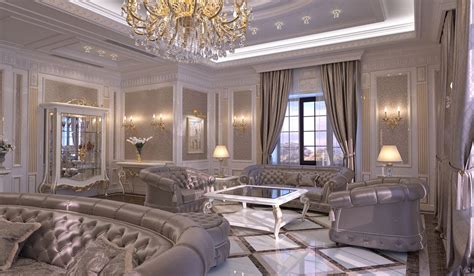 Living Room Interior Design In Elegant Classic Style Living Room