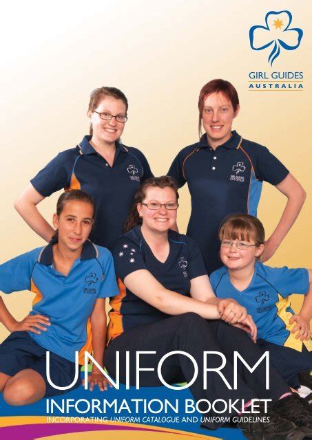 uniform information booklet girl guides australia