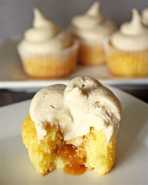 Bake for 16 to 18 minutes, or until a toothpick inserted in the center of the cupcake comes out clean with a few crumbs clinging to it. Caramel Filled Cupcakes with Whipped Caramel Frosting ...