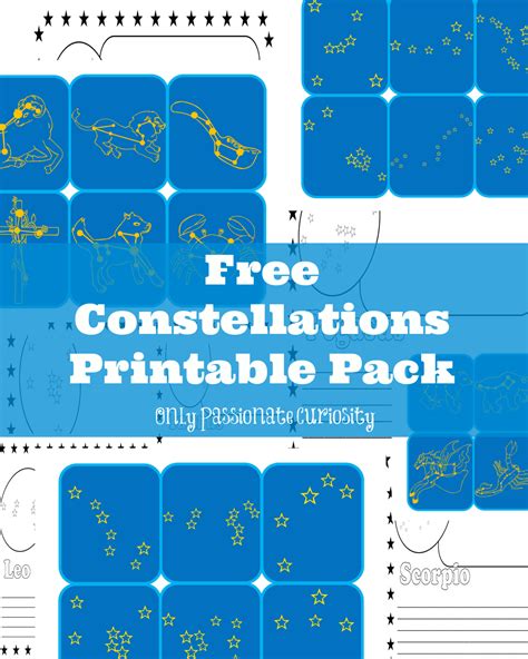 Printable constellation cards & projector. Learning about Constellations: Free Printable Pack - Only Passionate Curiosity