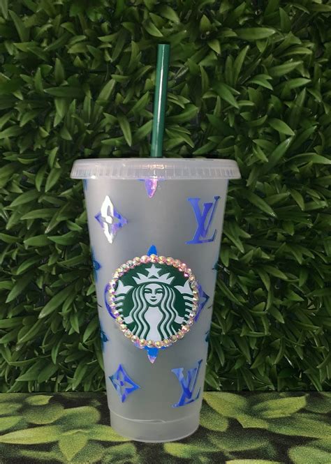 Mermaid Starbucks Venti Bedazzled Cold Cup With Rhinestones And
