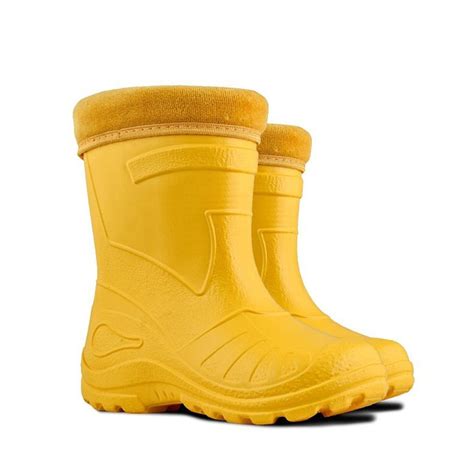 Kids Lined Wellies Yellow Welly Boots Childrens Wellies Puddleducks