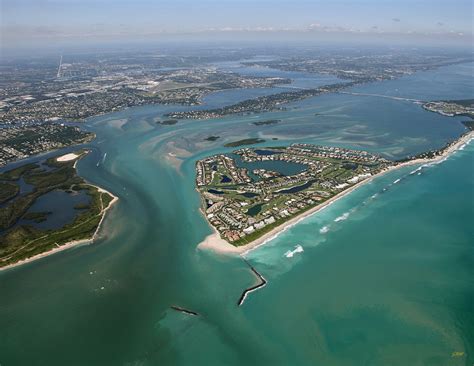 St Lucie Inlet And The Indian River Leading To Stuart And Jensen Beach